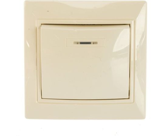 Выключатель с подсветкой, 1 клавиша UNIVersal Севиль слоновая кость ivory Б-С0121 – изображение 2