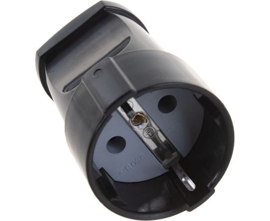 Штепсельное гнездо с/з, черное 16А 250В UNIVersal А1020 – изображение 4