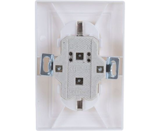 Двойная розетка с заземлением, белая UNIVersal Севиль С0128 – изображение 3