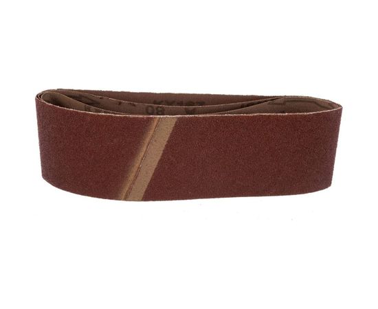 Лента шлифовальная (3 шт; 75х533 мм; K80) VERTO 63H628 – изображение 2