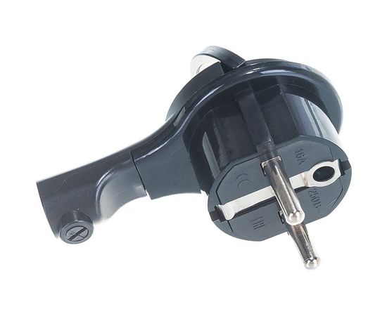 Вилка-невидимка за шкаф с/з, черная 16А 250В UNIVersal 5565419 – изображение 3