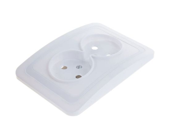 Двухместная розетка UNIVersal Валери б/з белая В0102 – изображение 6