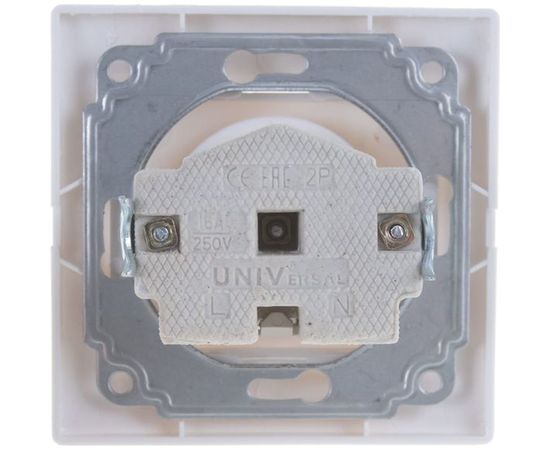 Розетка без заземления, белая UNIVersal Севиль С0022 – изображение 2