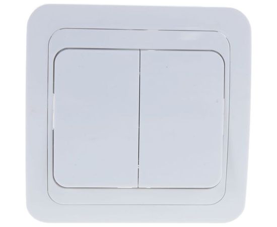 Выключатель UNIVersal Валери 2 клавиши, белый В0023 – изображение 6