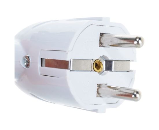 Угловая вилка с ушком, с/з, белая 16А 250В UNIVersal А112 – изображение 2