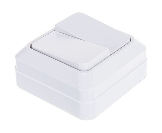 Двухклавишный выключатель, белый UNIVersal Олимп О0023 – изображение 2