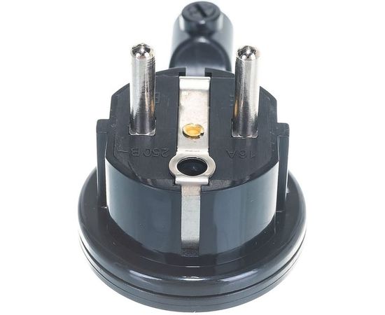 Вилка-невидимка за шкаф с/з, черная 16А 250В UNIVersal 5565419 – изображение 2