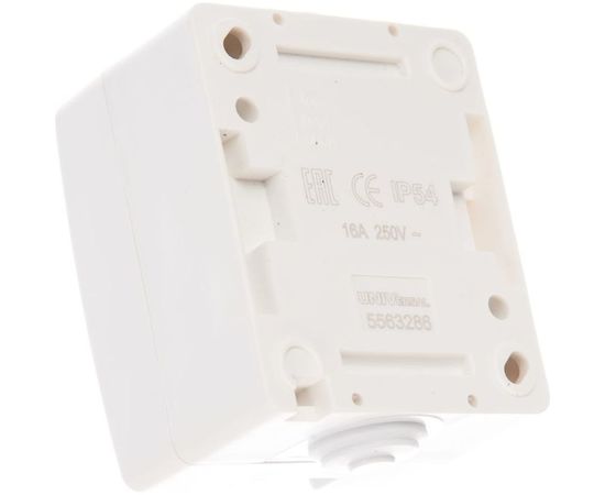Розетка UNIVersal Аллегро с/з, з/ш, с крышкой, IP54, белая 5563286 – изображение 5