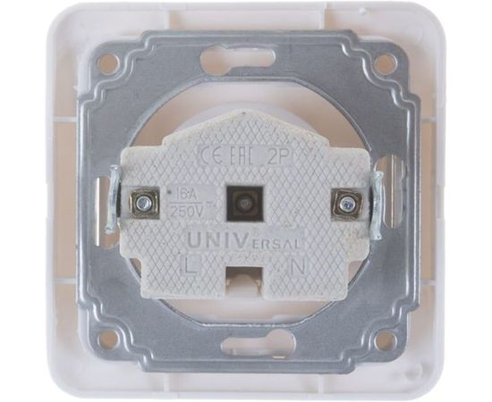Розетка UNIVersal Валери б/з белая В0022 – изображение 2