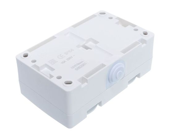 Блок: розетка + розетка с заземлением, с защитными шторками, с крышкой IP-54, белый UNIVersal Аллегро 5562951 – изображение 2