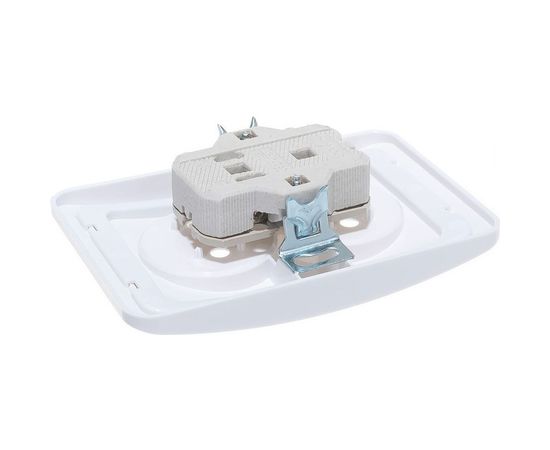 Двухместная розетка UNIVersal Валери б/з белая В0102 – изображение 2