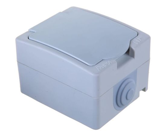 Розетка UNIVersal Аллегро с/з, з/ш, с крышкой, IP54, белая 5563286 – изображение 2