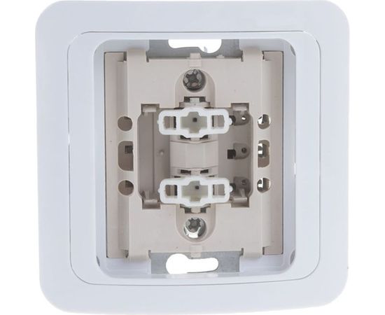 Выключатель UNIVersal Валери 2 клавиши, белый В0023 – изображение 2