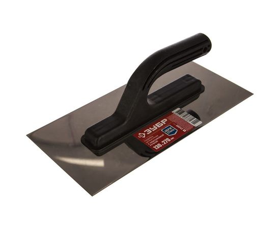 Гладилка с пластиковой ручкой Зубр Мастер нержавеющая, 130х270 мм 08042_z01 