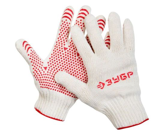 Перчатки трикотажные с защитой от скольжения (7 класс; размер S-M) "МАСТЕР" ЗУБР 11456-S 