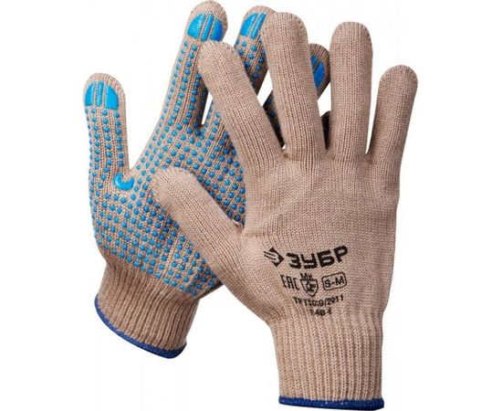 Утепленные, акриловые перчатки с защитой от скольжения Зубр ЭКСПЕРТ 10 класс, р.L-XL 11463-XL 