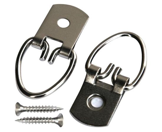 Усиленная петля-подвес ЕВРОПАРТНЕР для картины, фоторамки, никелированная сталь 2 шт. 16 0336 1 