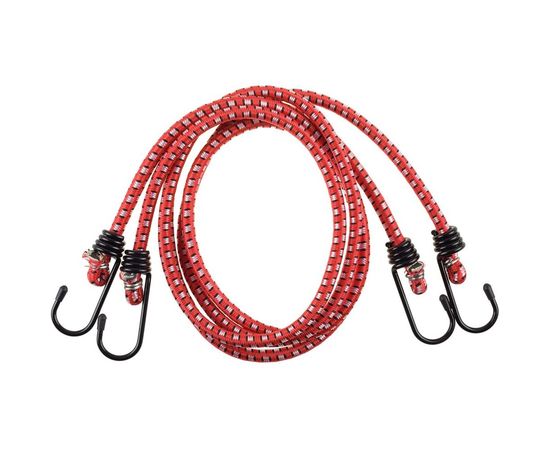 Шнур Зубр "МАСТЕР" резиновый крепежный со стальными крюками, 120 см, d 8 мм, 2 шт 40507-120 