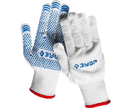 Перчатки трикотажные с защитой от скольжения (12 класс; размер S-M) "ЭКСПЕРТ" ЗУБР 11451-S 