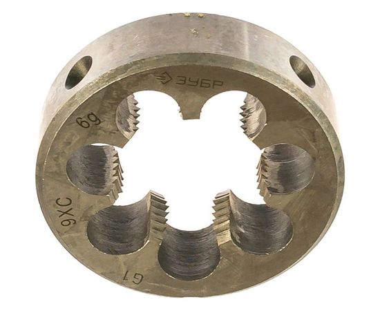 Плашка круглая Мастер для нарезания трубной резьбы G 1 Зубр 4-28032-1:853 – изображение 2