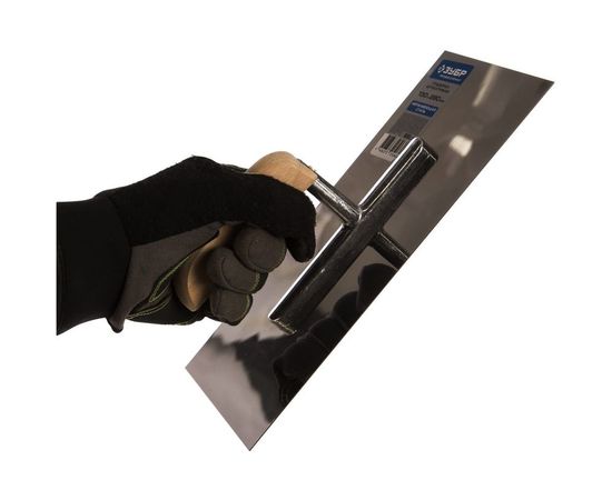 Нержавеющая гладилка Зубр "ПРОФЕССИОНАЛ" с деревянной ручкой, 130x280мм 0806_z01 0806_z01 – изображение 2