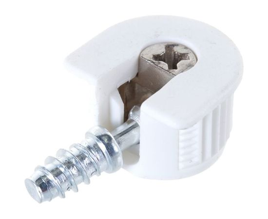 Штифт с еврорез. + эксцентрик ЕВРОПАРТНЕР усилен в пластиковом корпусе 16мм, белый 4шт. 6 0313 1 – изображение 3