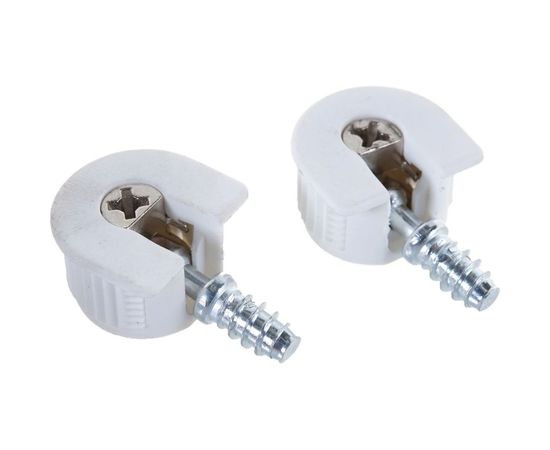 Штифт с еврорез. + эксцентрик ЕВРОПАРТНЕР усилен в пластиковом корпусе 16мм, белый 4шт. 6 0313 1 – изображение 2