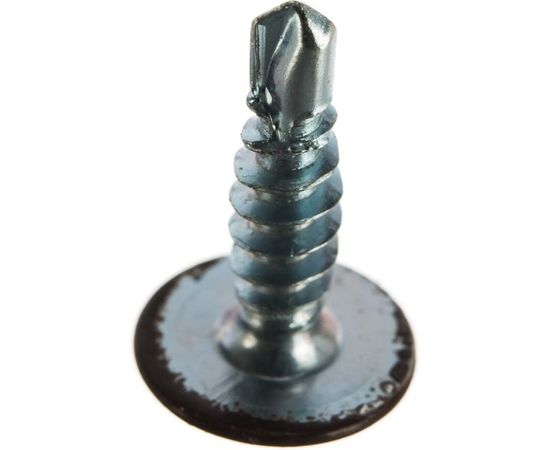 Саморезы с пресс-шайбой Госкреп сверло, 4.2х16 мм, коричневые, RAL8017, 35 шт. 1-0017440 – изображение 3