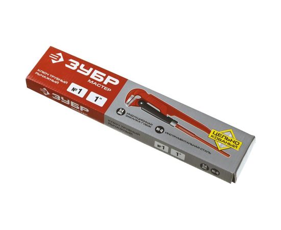 Трубный рычажный ключ с прямыми губками №1, 1" Зубр МАСТЕР 27314-1 – изображение 4