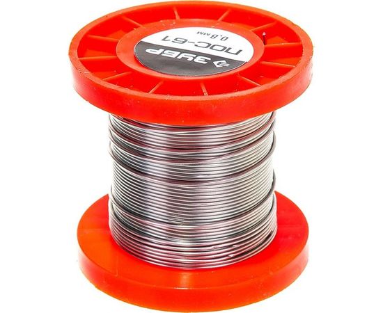 Припой ПОС 61 (0.8 мм; 50 г; проволока) Зубр 55450-050-08 – изображение 3