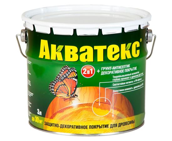 Защитно-декоративное покрытие для древесины Акватекс Орегон 3 л 541 
