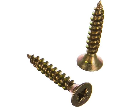 Шуруп Качественный КРЕПЕЖ желтый цинк 5.0x30, 150 шт. 0300497 КЧ 