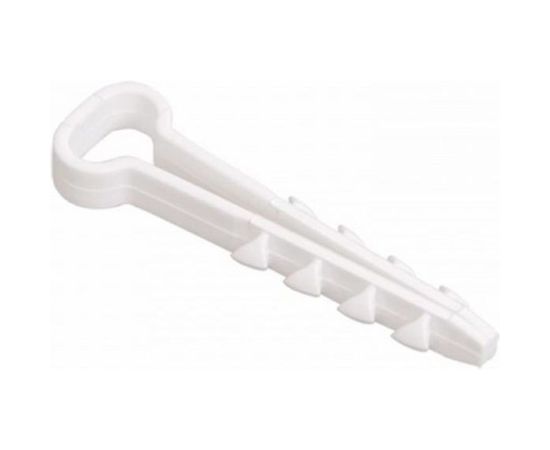 Дюбель-хомут для крепления прямоугольного кабеля КРЕП-КОМП цвет-белый 12х6 100шт дх126 