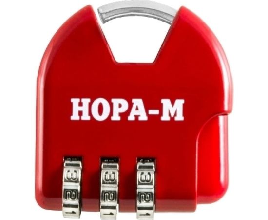 Навесной кодовый замок НОРА-М 601 красный 17080 