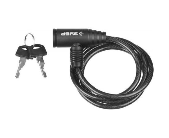 Тросовый замок Зубр Стандарт 2 ключа в комплекте длина троса 1200 мм d 6 мм 37269-120 