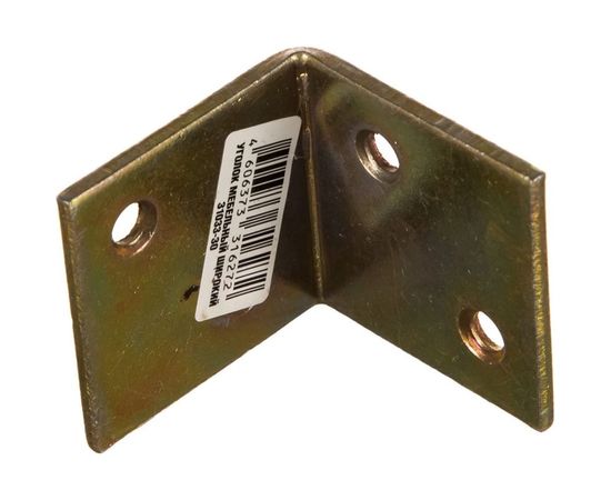 Мебельный уголок ЗУБР широкий УМШ-2.0 30х30х30 х 2мм желтый цинк 31033-30 