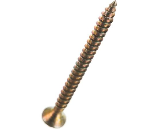 Шуруп Качественный КРЕПЕЖ желтый цинк 4,0x50, 150 шт. 0300467 КЧ 