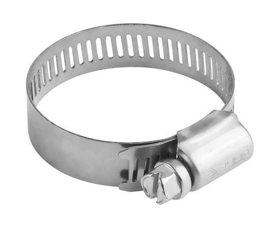 Хомуты Зубр "ЭКСПЕРТ" нержавеющая сталь, просечная лента 12 мм, 32-51 мм, 4 шт 37815-032-51-4 