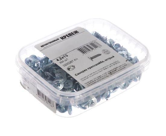 Саморез с прессшайбой Качественный Крепеж 4,2х13 острый 300 шт 0200267 КЧ – изображение 2