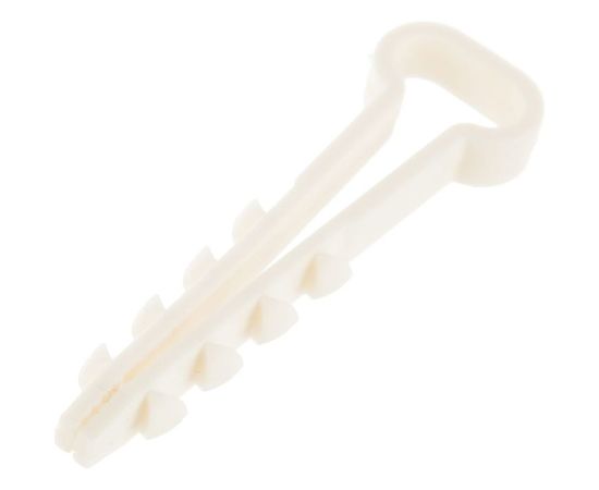 Дюбель-хомут для крепления прямоугольного кабеля КРЕП-КОМП цвет-белый 10х5 100шт дх105 – изображение 2