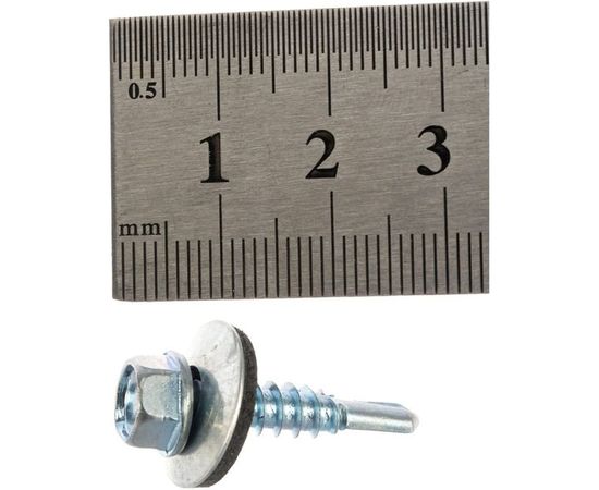 Кровельный саморез Качественный крепеж 5,5х25 цинк 150 шт 0500183 КЧ – изображение 2