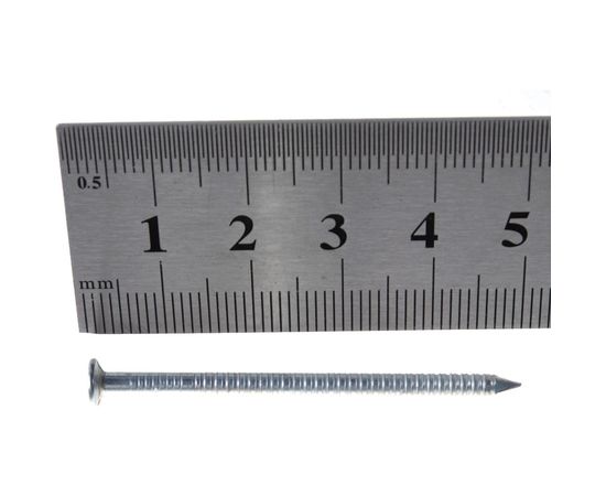 Ершёные гвозди с конической головкой МТК цинк пакет 1 кг, 2,5x50 1766025050 – изображение 2