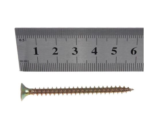 Саморез КРЕП-КОМП желтый цинк POZY 5х60 250шт жд560ф – изображение 2