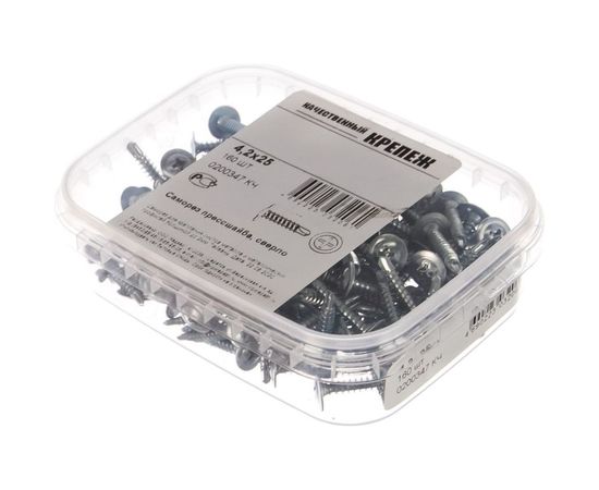 Саморез с прессшайбой Качественный Крепеж 4,2х25 сверло 160 шт 0200347 КЧ – изображение 2