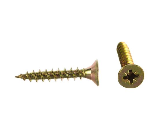 Шуруп Качественный КРЕПЕЖ желтый цинк 5.0x30, 150 шт. 0300497 КЧ – изображение 4