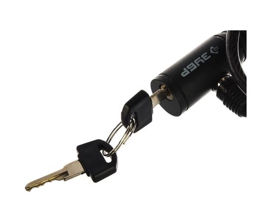 Тросовый замок Зубр Стандарт 2 ключа в комплекте длина троса 1200 мм d 6 мм 37269-120 – изображение 2