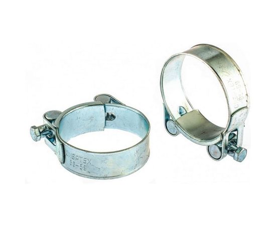 Металлические хомуты СИБРТЕХ, силовые, 56-59мм, ширина 22мм, шарнирный, W1, 2шт 47543 