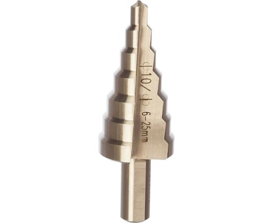 Сверло ступенчатое (6-25 мм; 7 ступеней; ход 4.5 мм) по металлу Энкор 21625 