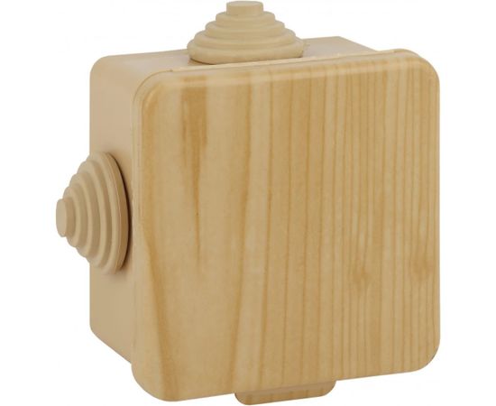 Распаячная коробка ЭРА открытой установки КОР сосна 80х80х50мм с гермовводами 7 вх. IP54 Б0043225 