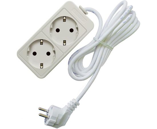 Бытовой удлинитель СОЮЗ ТМ, 3500Вт, с/з, 2гн., ПВС, 3м 481S-6203 